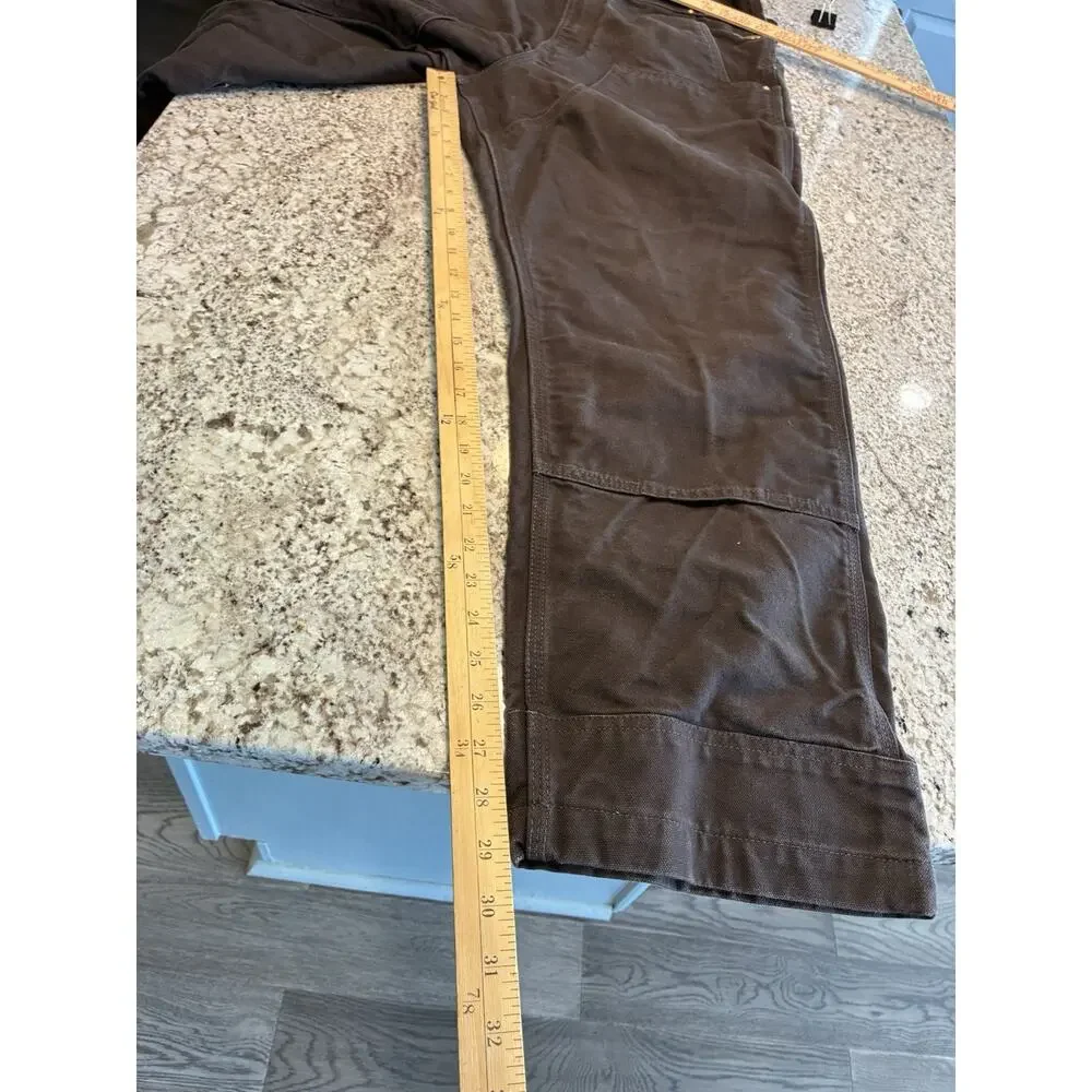 Carhartt Mens Iconic R01 Relaxed Fit Duck Bib Overalls Dark Brown Size 34X32 - Picture 6 of 8